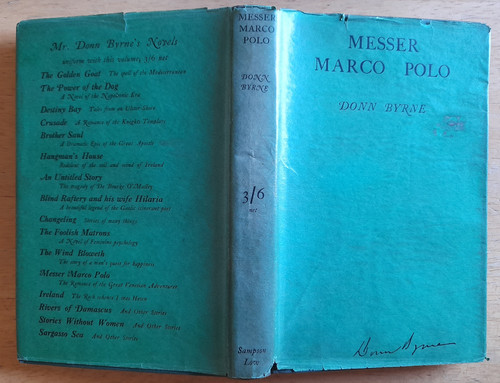 Byrne, Donn - Messer Marco Polo - Vintage HB ( Originally 1922) 