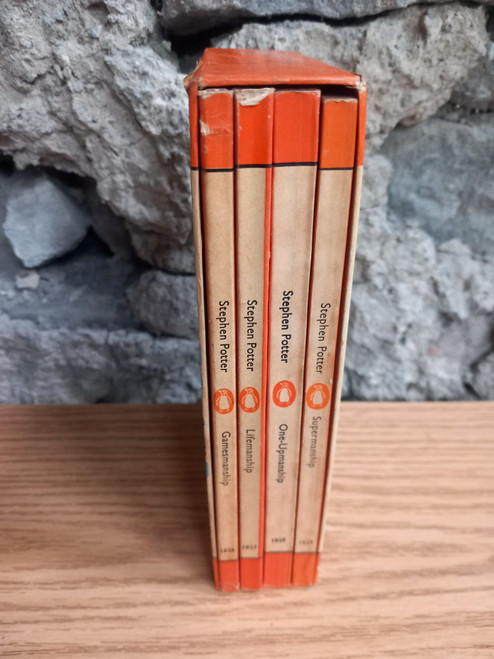 Stephen Potter - 4 BOOK SET - Gamesmanship / One-Upmanship / Lifemanship / Supermanship - Vintage Penguin PB Boxset 1964