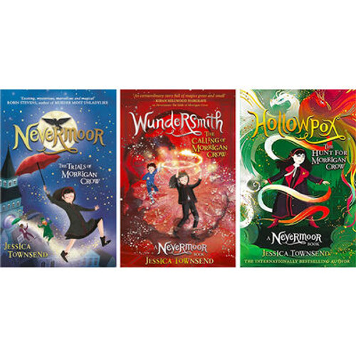 Jessica Townsend - The Nevermoor Collection - BRAND NEW - 3 Book Slipcase Set - ( Hollowpox : The Hunt For Morrigan Crow, Wundersmith : The Calling of Morrigan Crow, Nevermoor : The Trials of Morrigan Crow )