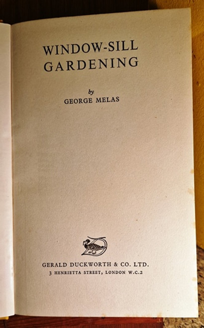 1957 Window-Sill Gardening by George Melas