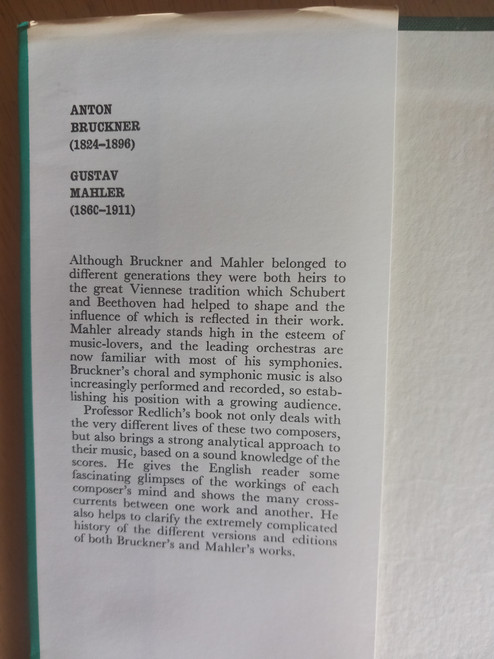 H.F Redlich - Bruckner & Mahler ( The Master Musicians Series) 1970 ( Originally 1955)