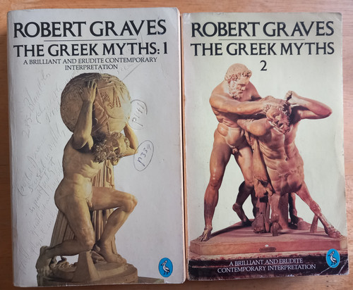 Robert Graves - The Greek Myths - VINTAGE 2 PB Books - Volume 1 ( 1985 - Originally 1955) )  & Volume 2 ( 1984 - Originally 1955)
