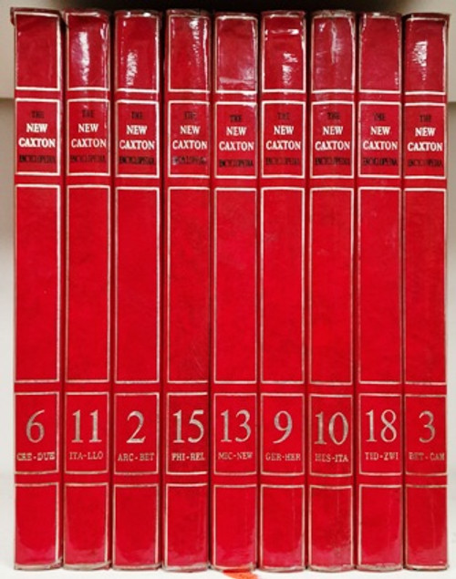 The New Caxton Encyclopedia 1967 (Incomplete 9 Book Encyclopedia Set)