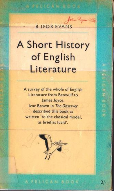 B. Ifor Evans / A Short History of English Literature. (Vintage Paperback)