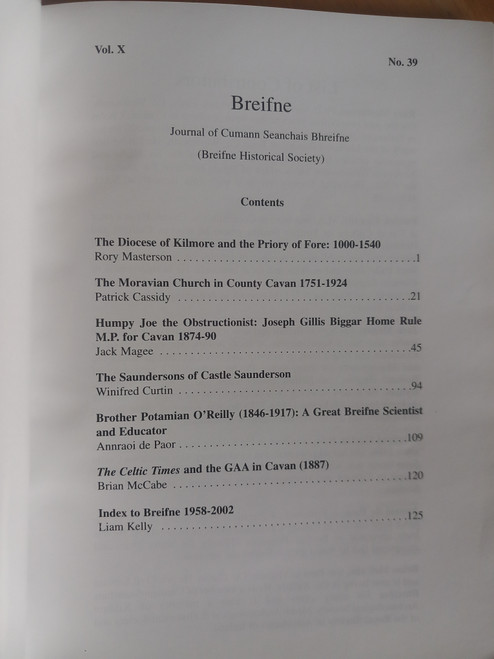 Cumann Seanchas Bhreifne : Breifne Journal 2003 - PB