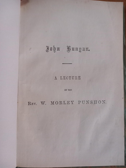 W. Morley Punshon - John Bunyan - A Lecture - Rebound Pamphlet