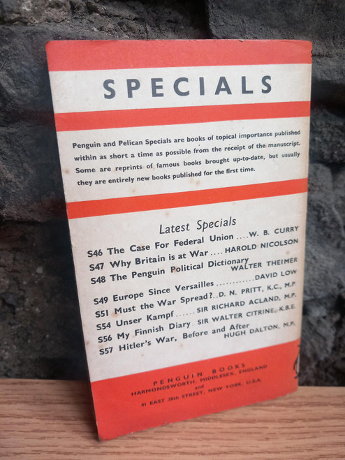 H.G Wells -The Rights of Man - or What Are We Fighting For ? - Vintage Penguin PB - April 1940
