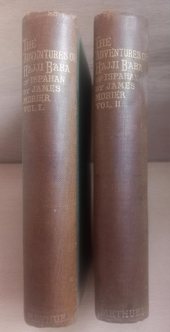 attractive cloth binding, uniform fade from dark green to dark brown, titles in gilt to spine