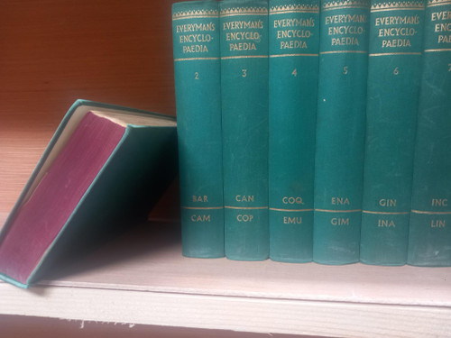 Chambers Encyclopedia - Full 12 Volume 1958 Edition - ( Green Cloth Spines)