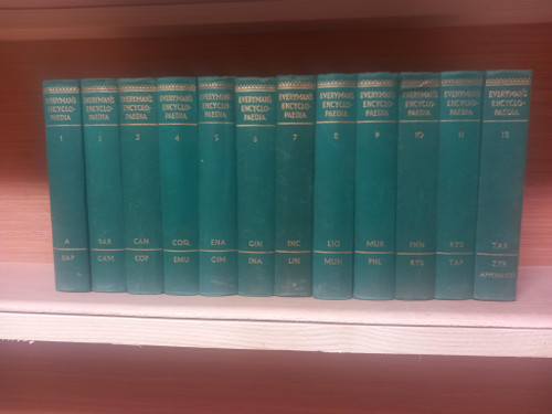 Chambers Encyclopedia - Full 12 Volume 1958 Edition - ( Green Cloth Spines)
