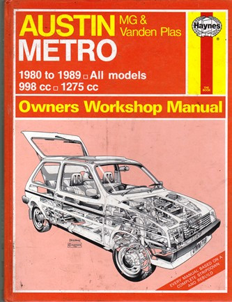 Haynes Manual: Austin MG & Vanden Plas Metro: Owners Workshop Manual