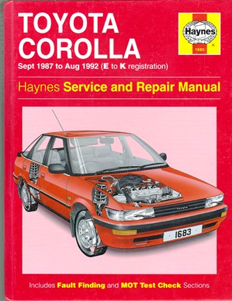Haynes Manual: Toyota Corolla Service and Repair Manual