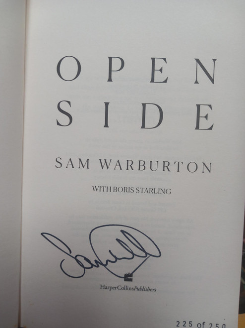 Sam Warburton - Open Side (Hardback - SIGNED NUMBERED COPY ( 225 OF 250)