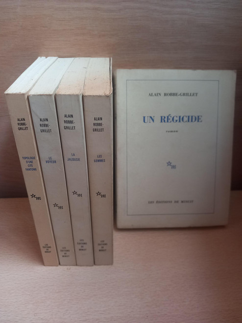 Alain Robbe-Grillet - 5 X PB - Le Voyeur| La Jalousie | Les Gommes | Un Régicide | Topologie d'une Cité Fantome - Éditions de Minuit
