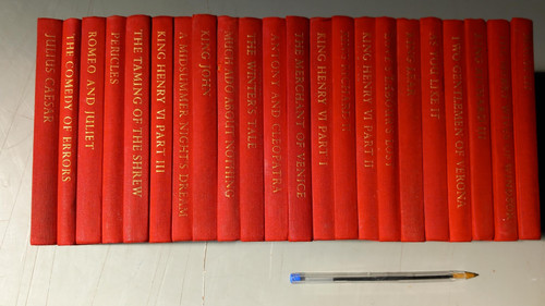 William Shakespeare - 22 HB Volume Collection - HB ( Dent 'New  Temple Shakespeare'- 1935) Illustrated by Eric Gill