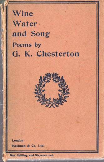 G. K. Chesterton / Wine, Water and Song (Vintage Paperback)
