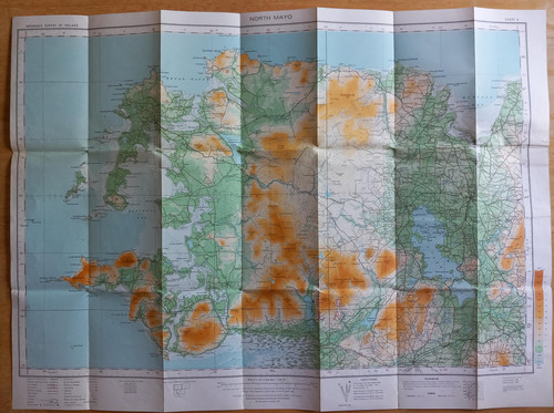 Ordnance Survey Ireland - North Mayo ( Map 6)  Half-Inch to 1 Mile, 1986  ( Scale 1:126720)