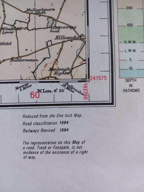 Ordnance Survey - South Mayo - Map 11 - Half inch to 1 Mile ( 1984)