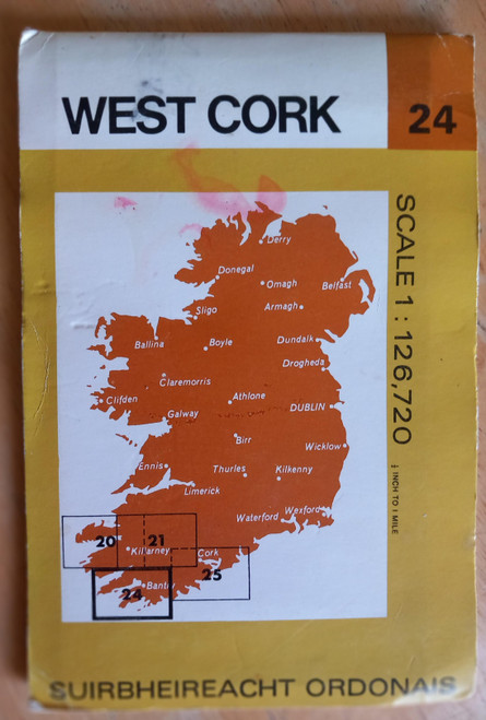 Ordnance Survey Ireland - West Cork - Map 24  - 1982 ( Half Inch to One Mile