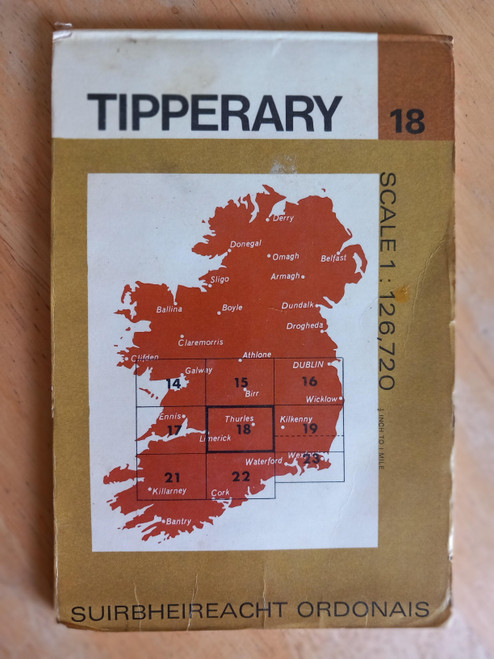 Ordnance Survey Ireland - Tipperary Map 18  ( Half Inch to 1 Mile) 1968
