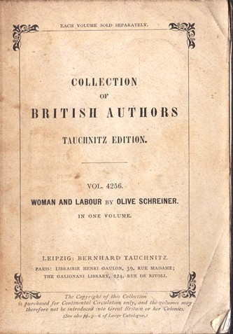 Olive Schreiner / Woman and Labour  (Vintage Paperback)