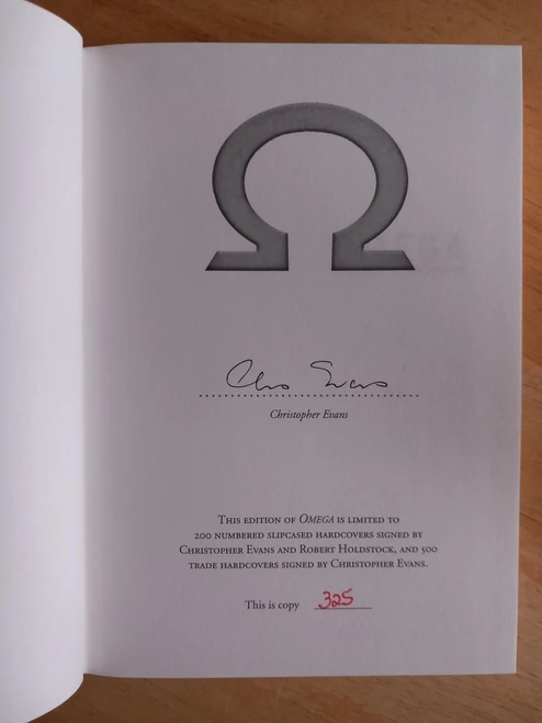 Christopher Evans - Omega ( SIGNED NUMBERED EDITION) PS Publishing ( Copy 325/500)