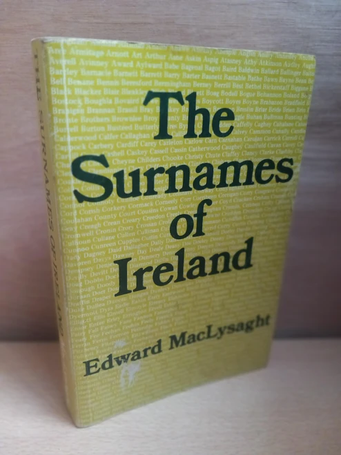 Edward MacLysaght - The Surnames of Ireland - PB - 1978 ( 3rd Revised Edition)
