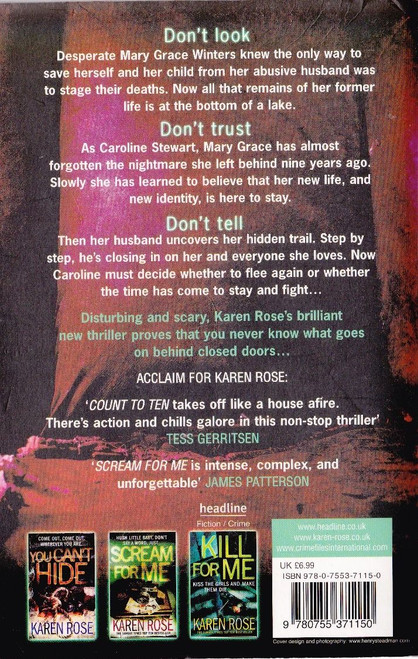 Karen Rose / Don't Tell ( Chicago Series - Book 1 )