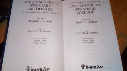 Akdikmen, Resuhi - Langenscheidt Standard English Turkish Dictionary HB  İngilizce–Türkçe - İngilizce