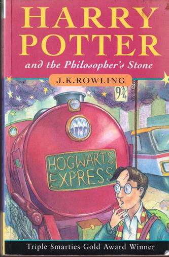 J.K Rowling / Harry Potter and the Philosopher's Stone (Old Dumbledore on the cover) Illustrations Thomas Tylor (Strapline: Triple Smarties Gold Award Winner)
