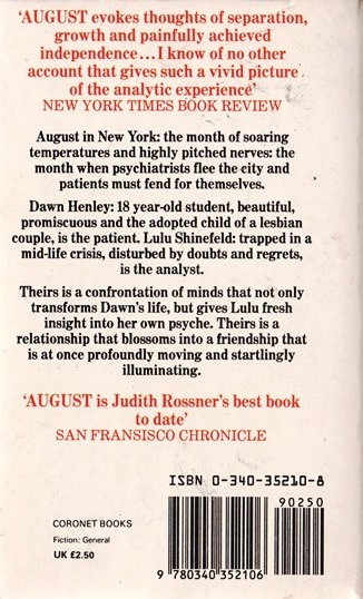 Judith Rossner / August