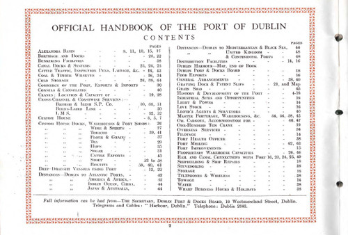 Dublin Port and Docks Board - Official Handbook of the Port of Dublin 1926 - PB Illustrated