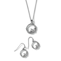Moon & Back Necklace + Earrings