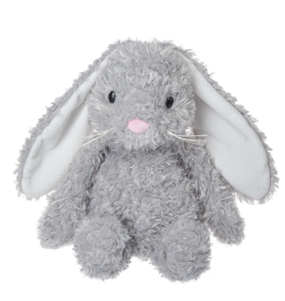 Grey Plush Bunny 11"H