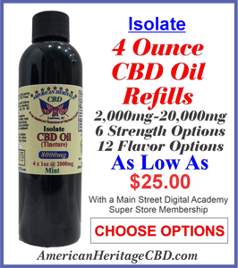 4 oz CBD Oil Refills-Isolate 4 oz CBD Oil Refills-Isolate