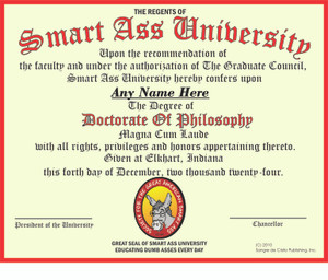 Doctorate of Philosophy Certificate, Personalized, Funny Gag Gift, Joke Gift, Office Birthday Christmas Gift, April Fools Joke, Doctorate of Philosophy Certificate, Personalized, Funny Gag Gift, Joke Gift, Office Birthday Christmas Gift, April Fools Joke,
