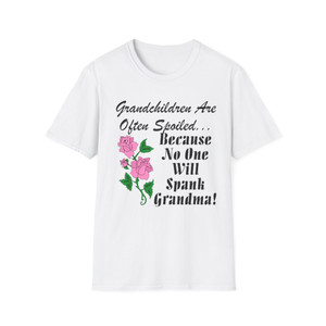 Grandma Spoiler Unisex T-Shirt, Funny Gift for Grandma, Grandchildren Humor Tee, Family Reunion Shirt, Birthday Gift, Mother's Day Tee Grandma Spoiler Unisex T-Shirt, Funny Gift for Grandma, Grandchildren Humor Tee, Family Reunion Shirt, Birthday Gift, Mother's Day Tee