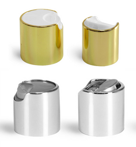 Dispensing Caps, Gold and Silver Metalized Disc Top Caps (50% discount w/ Membership!) Dispensing Caps, Gold and Silver Metalized Disc Top Caps (50% discount w/ Membership!)