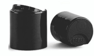 Bottle Caps, 20/410 Black Smooth Disc Top Caps Bottle Caps, 20/410 Black Smooth Disc Top Caps
