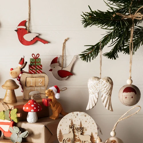 Wooden Angel Wings Hanging Decoration