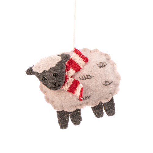 Sheep Flat Felt Decoration  - Set of 3