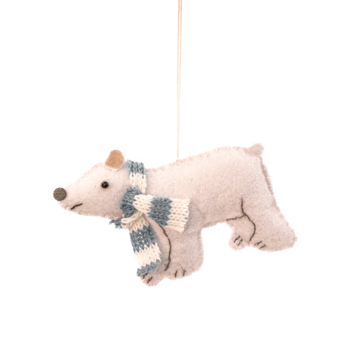 Arctic Animals Flat Felt Hanging Decorations - Set of 3