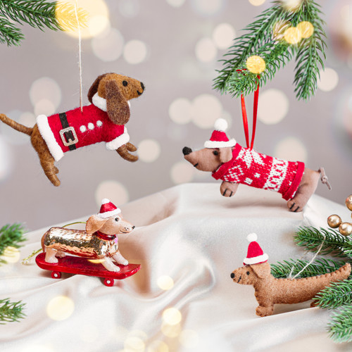 Fabric Sausage Dog Decoration