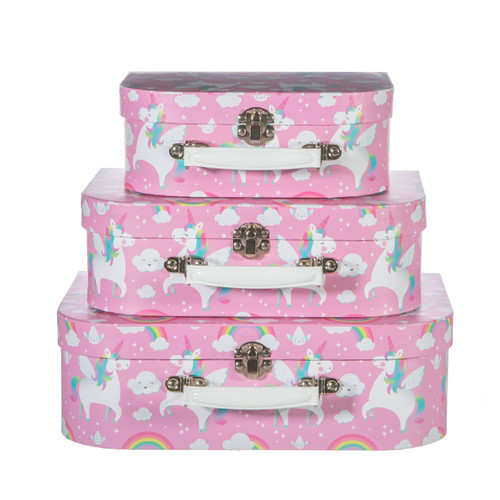 Rainbow Unicorn Suitcases - Set of 3