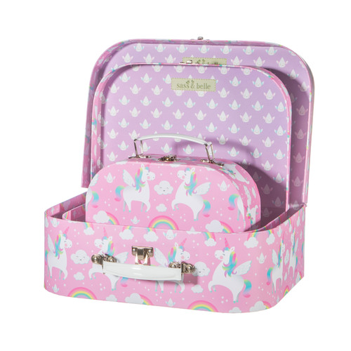 Rainbow Unicorn Suitcases - Set of 3