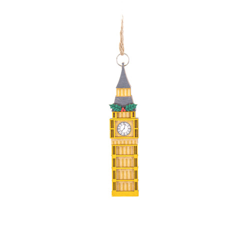 London Flat Wooden Decorations - set of 3