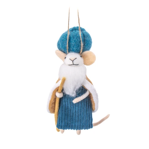Three Wise Mice Felt Decoration - Assorted