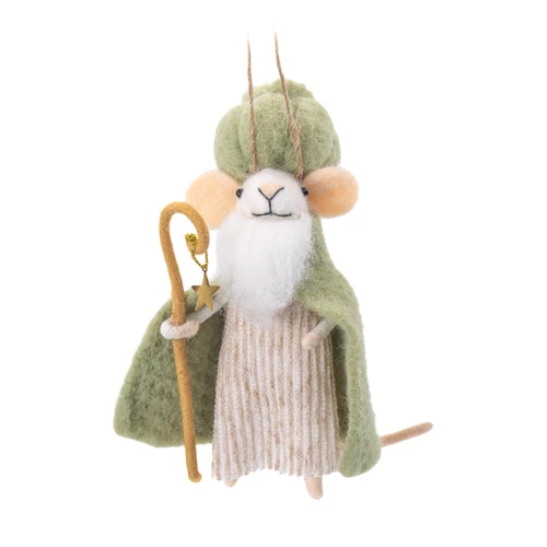 Three Wise Mice Felt Decoration - Assorted