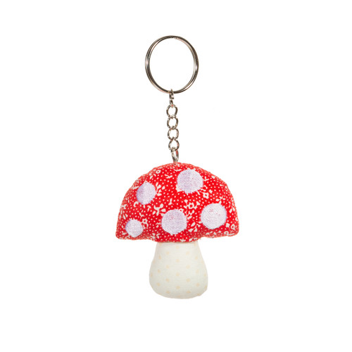 Mushroom Fabric Keyring Assorted