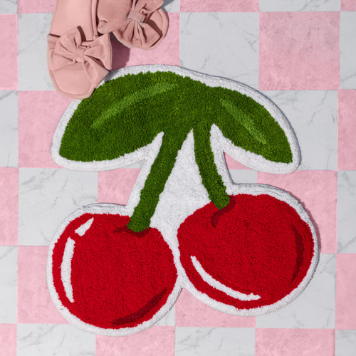 Cherry Tufted Bath Mat
